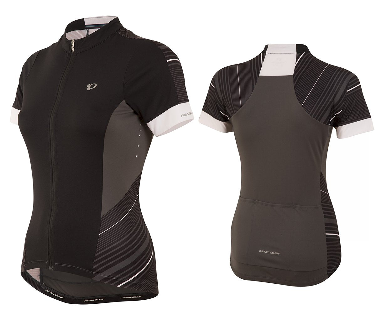 Pearl Izumi Elite Pursuit Short Sleeve Road Jersey - Womens - Black Stripe