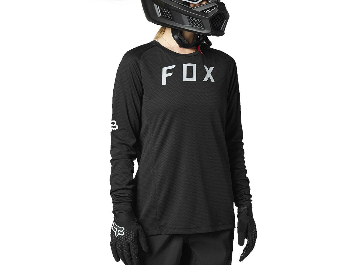 Fox Racing Defend Long Sleeve MTB Jersey - Womens - Black - 2021