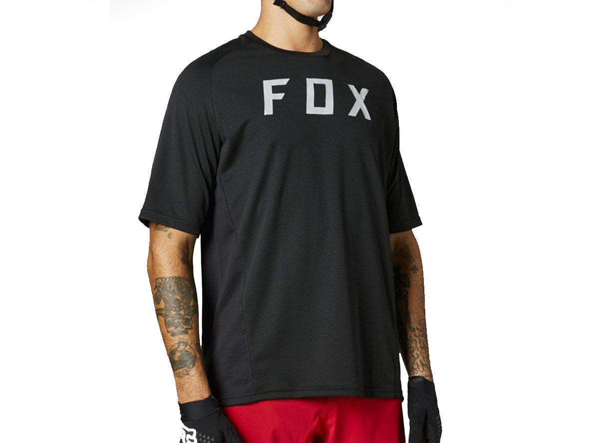 Fox Racing Defend Short Sleeve MTB Jersey - Black-White