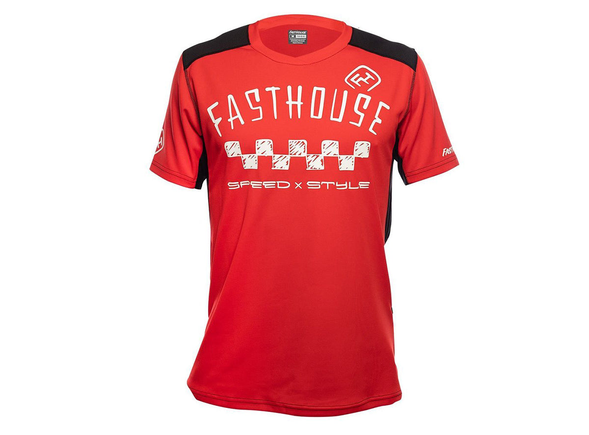 Fasthouse Alloy Nelson Short Sleeve Jersey - Youth - Red