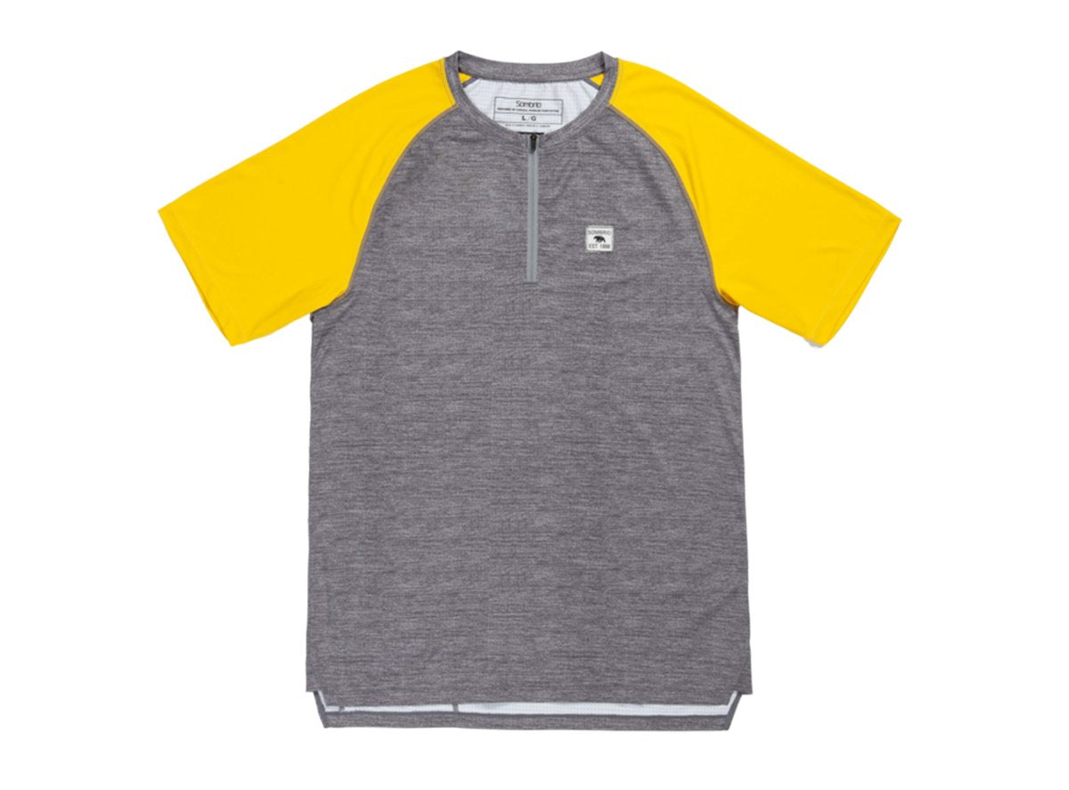 Sombrio Ridgeline Short Sleeve MTB Jersey - Mustard & Heather Gray - 2021