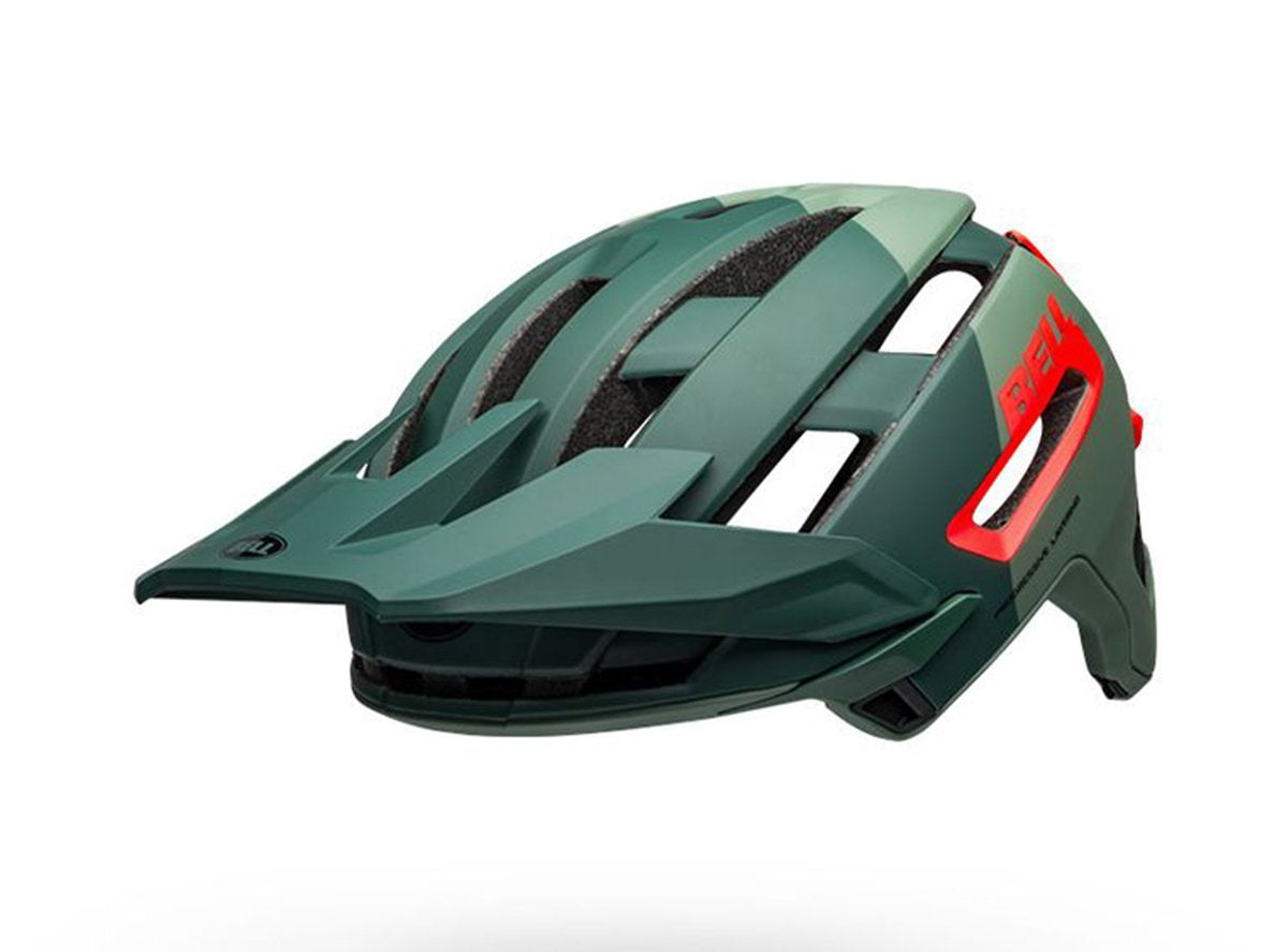 Bell Super Air Spherical MTB Helmet - Matt Gloss Green-Infrared