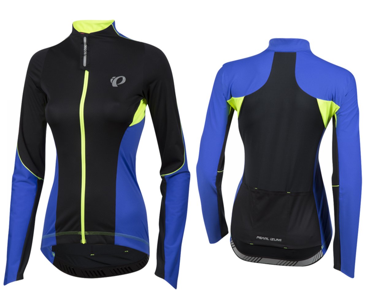 Pearl Izumi Pro Pursuit Long Sleeve Wind Jersey - Womens - Dazzling Blue-Black