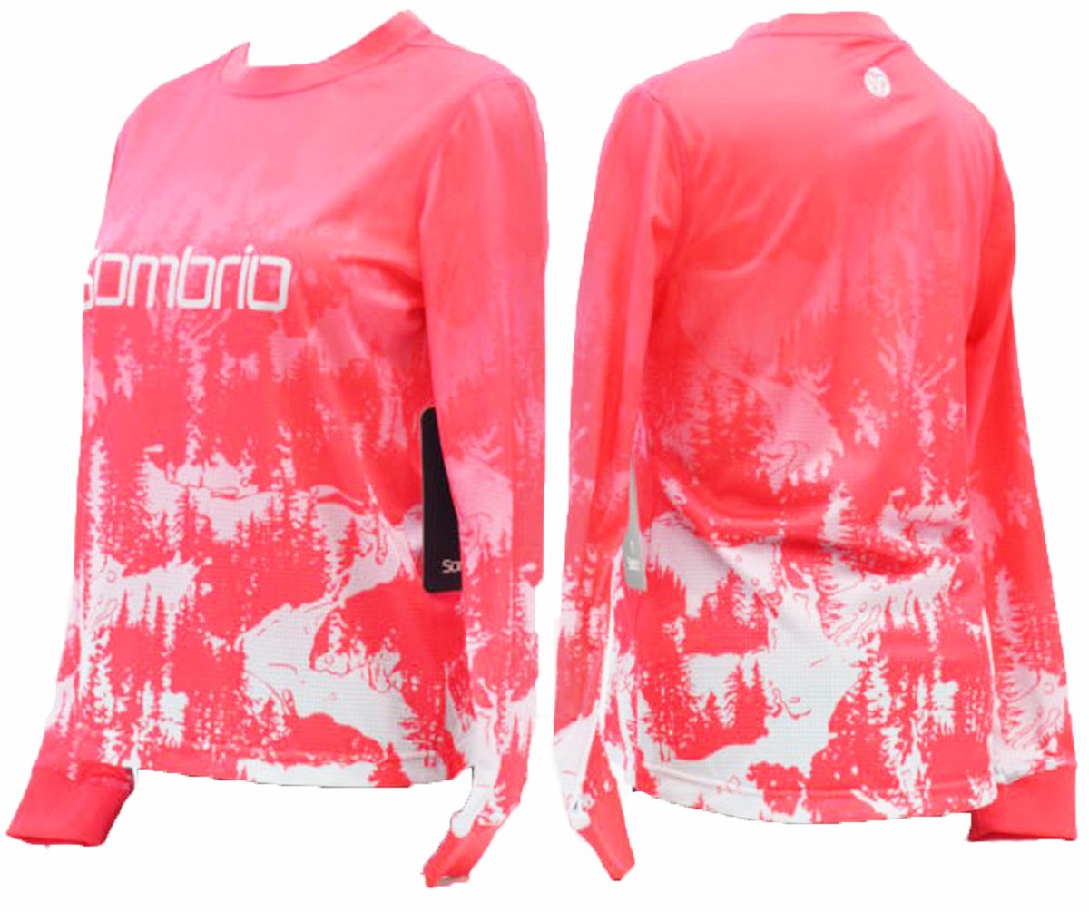 Sombrio Cascadia Long Sleeve MTB Jersey - Womens - Siren Red