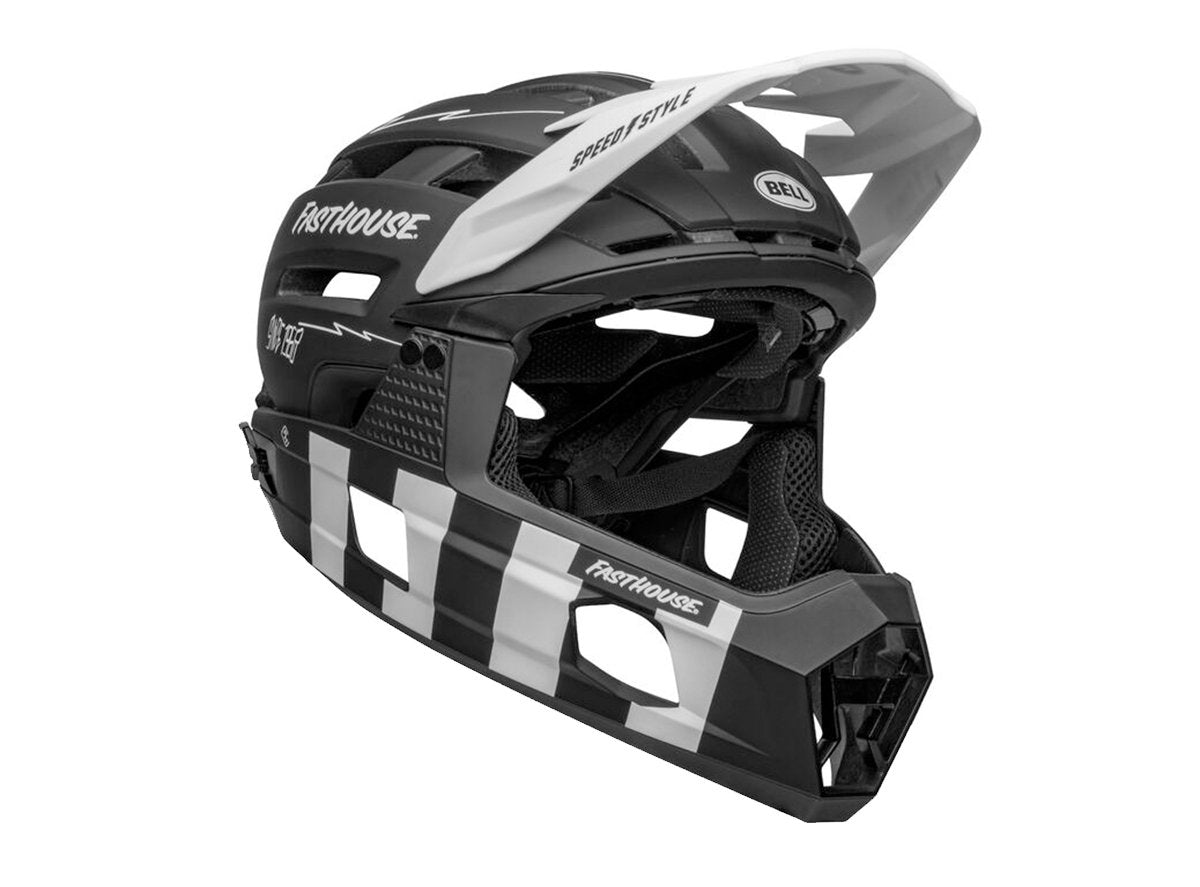 Bell Super Air R Spherical Full Face Helmet - Fasthouse - Matt Black-White