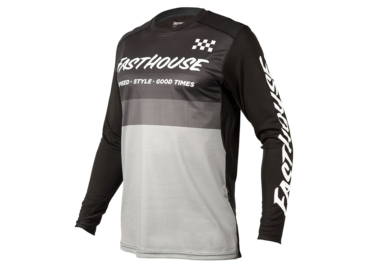 Fasthouse Alloy Kilo Long Sleeve MTB Jersey - Youth - Black-Gray