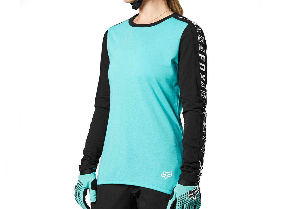 Fox Racing Ranger DR Long Sleeve MTB Jersey - Womens - Teal