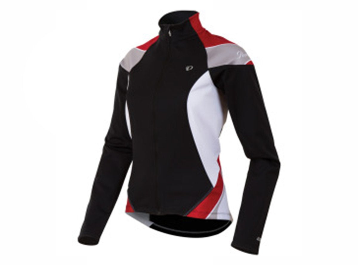 Pearl Izumi Elite Softshell 180 Cycling Jacket - Womens - Black-Crimson