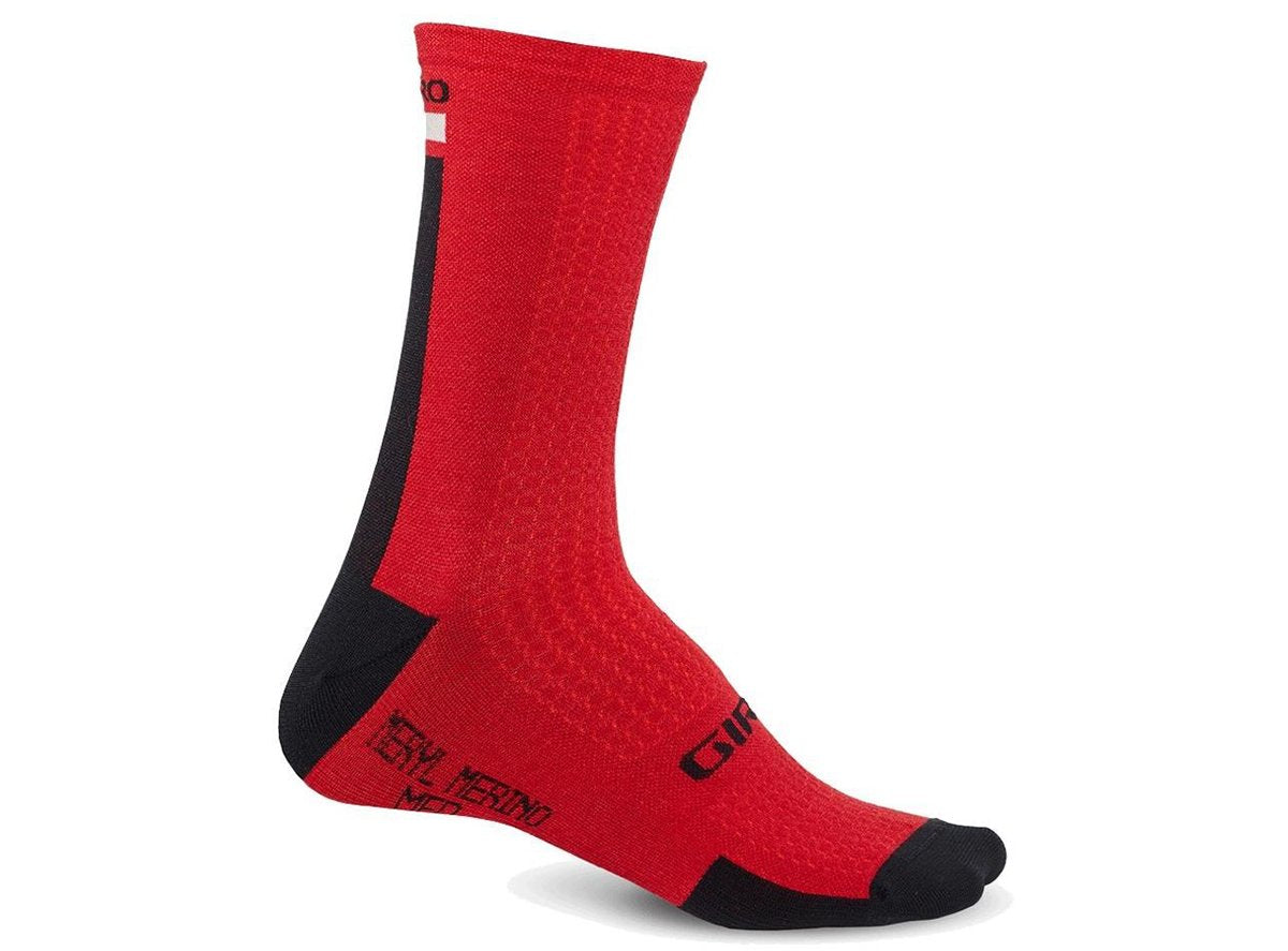 Giro HRC+ Merino Sock - Dark Red-Black-Gray