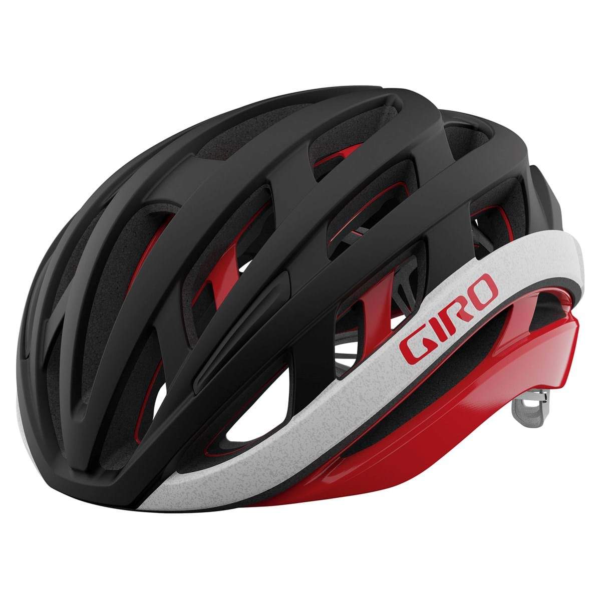 Giro Helios Spherical Road Helmet - Matt Black-Red - 2024