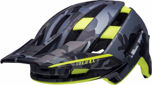 Bell Super Air Spherical MTB Helmet - Matt Camo-HiViz