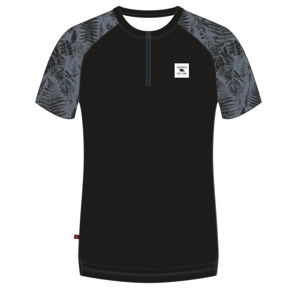 Sombrio Ridgeline 2 Short Sleeve MTB Jersey - Fern Black-Stormy Weather