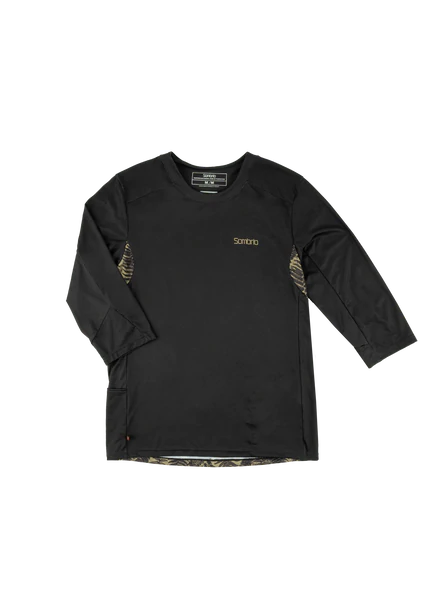 Sombrio Altitude 2 Long Sleeve MTB Jersey - Fern Black-Smoky Haze