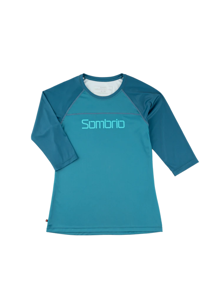 Sombrio Noble 2 3/4 Sleeve MTB Jersey - Womens - Sombrio-Boreal Blue-Midnight Blue