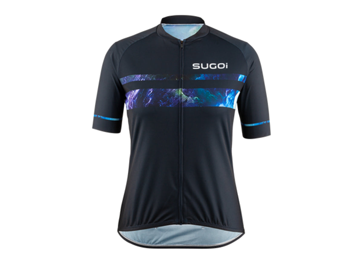 Sugoi Evolution Zap 2 Short Sleeve Jersey - Womens - Deep Navy-Thunder Sky