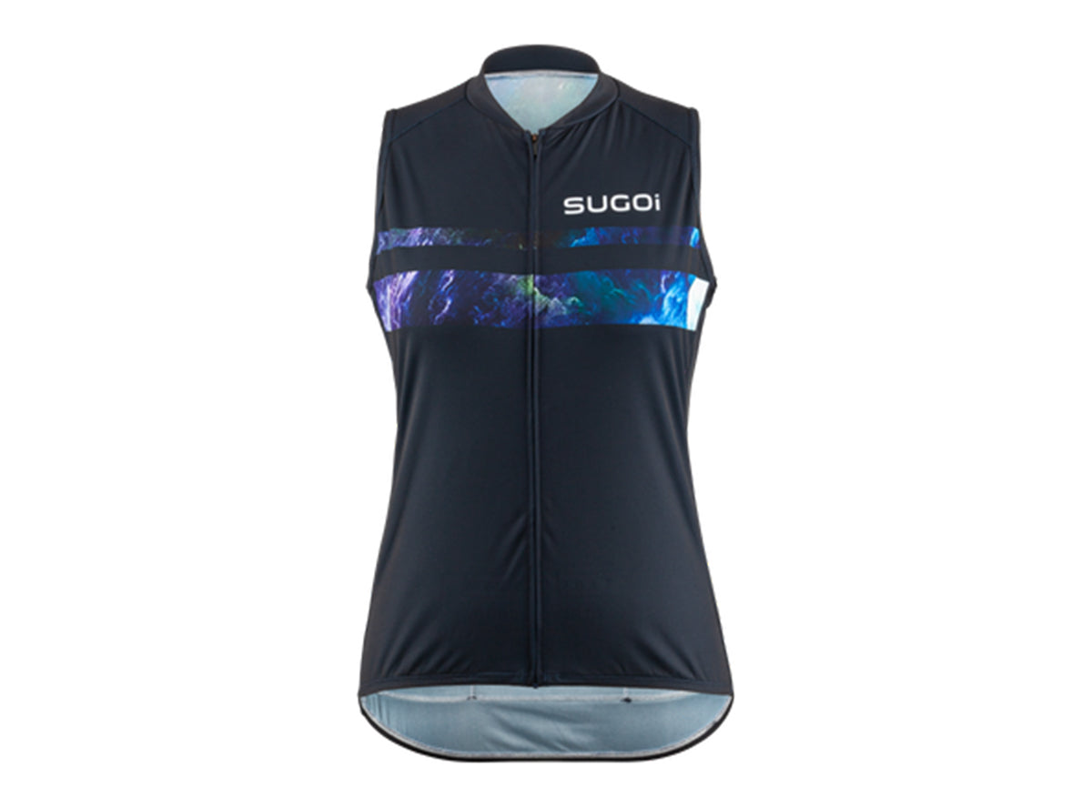 Sugoi Evolution Zap Sleeveless Jersey - Womens - Deep Navy-Thunder Sky