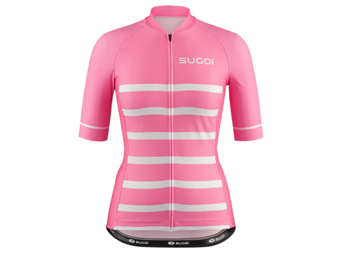 Sugoi Essence Print Short Sleeve Jersey - Womens - Nautical Pink