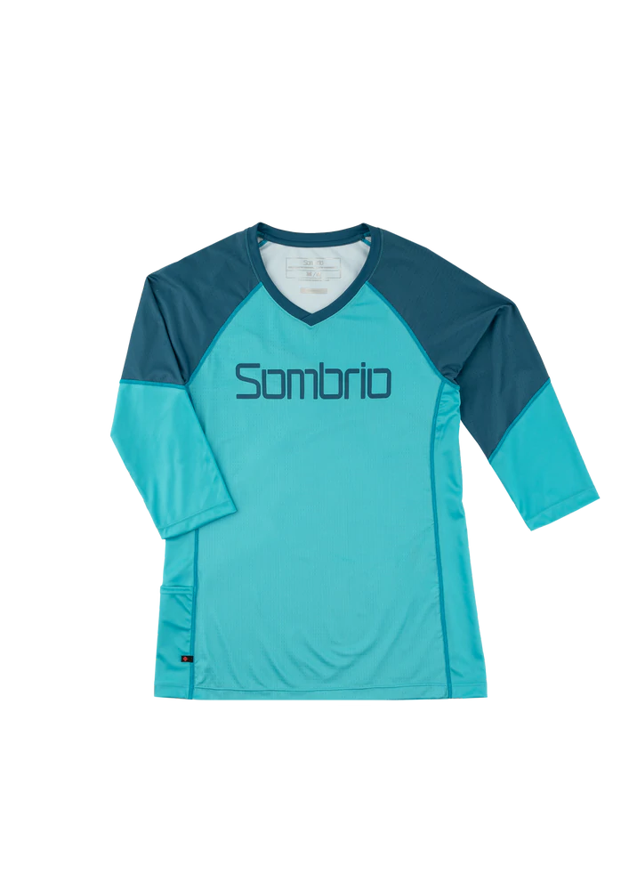 Sombrio Vista 2 3/4 Sleeve MTB Jersey - Womens - Sombrio-Skyline Blue-Midnight Blue