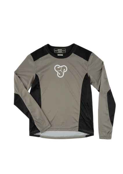 Sombrio Vanquish Long Sleeve MTB Jersey - Trilogy-Milky Coffee