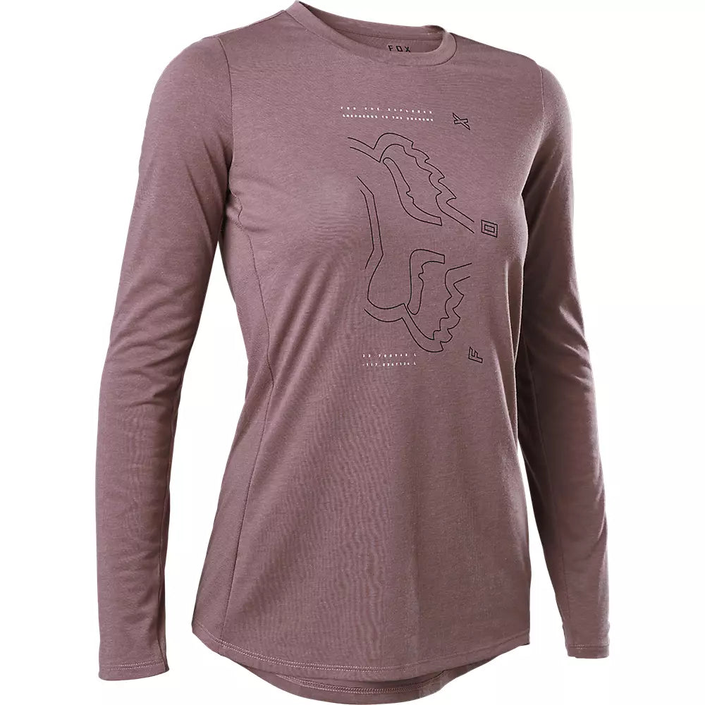 Fox Racing Ranger Dri Release Long Sleeve MTB Jersey - Womens - Plum Perfect