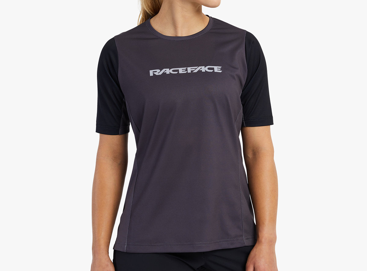 Race Face Indy Short Sleeve MTB Jersey - Womens - Charcoal - 2022