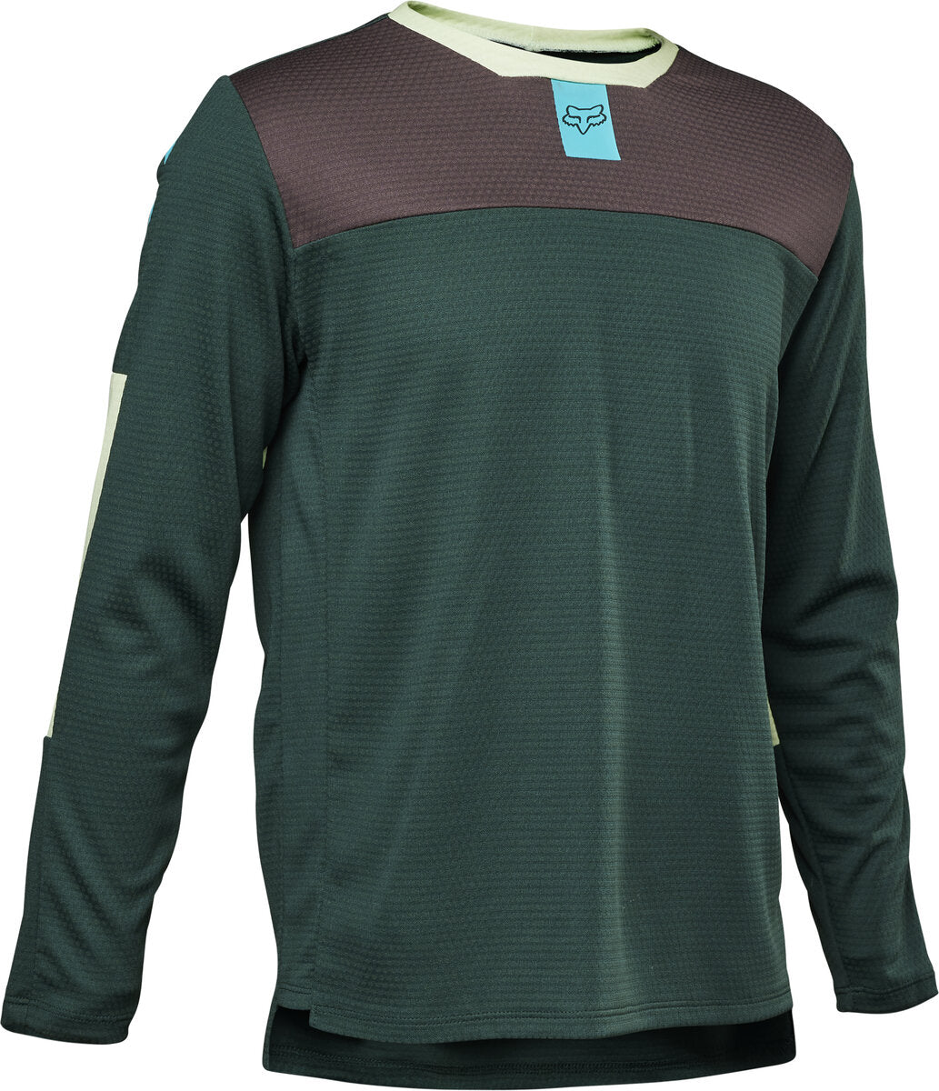 Fox Racing Defend Long Sleeve MTB Jersey - Youth - Emerald