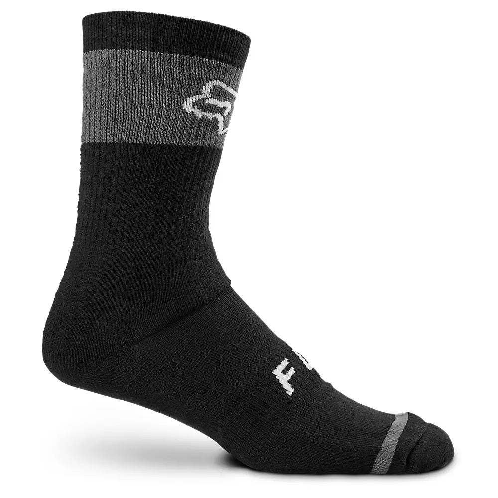 Fox Racing 8" Defend Winter Sock - Black - 2023