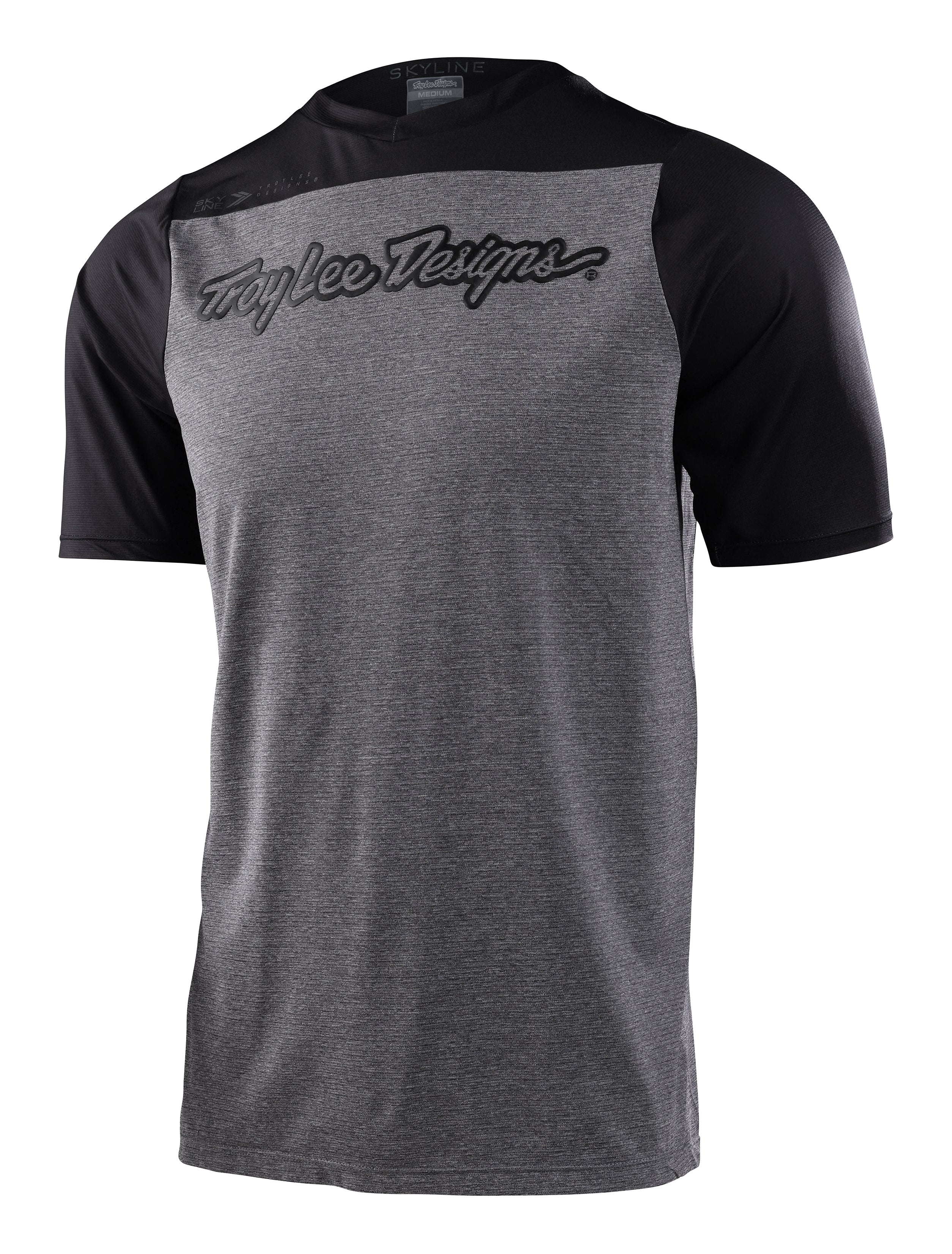 Troy Lee Designs Skyline Short Sleeve MTB Jersey - Signature - Heather Gray-Black