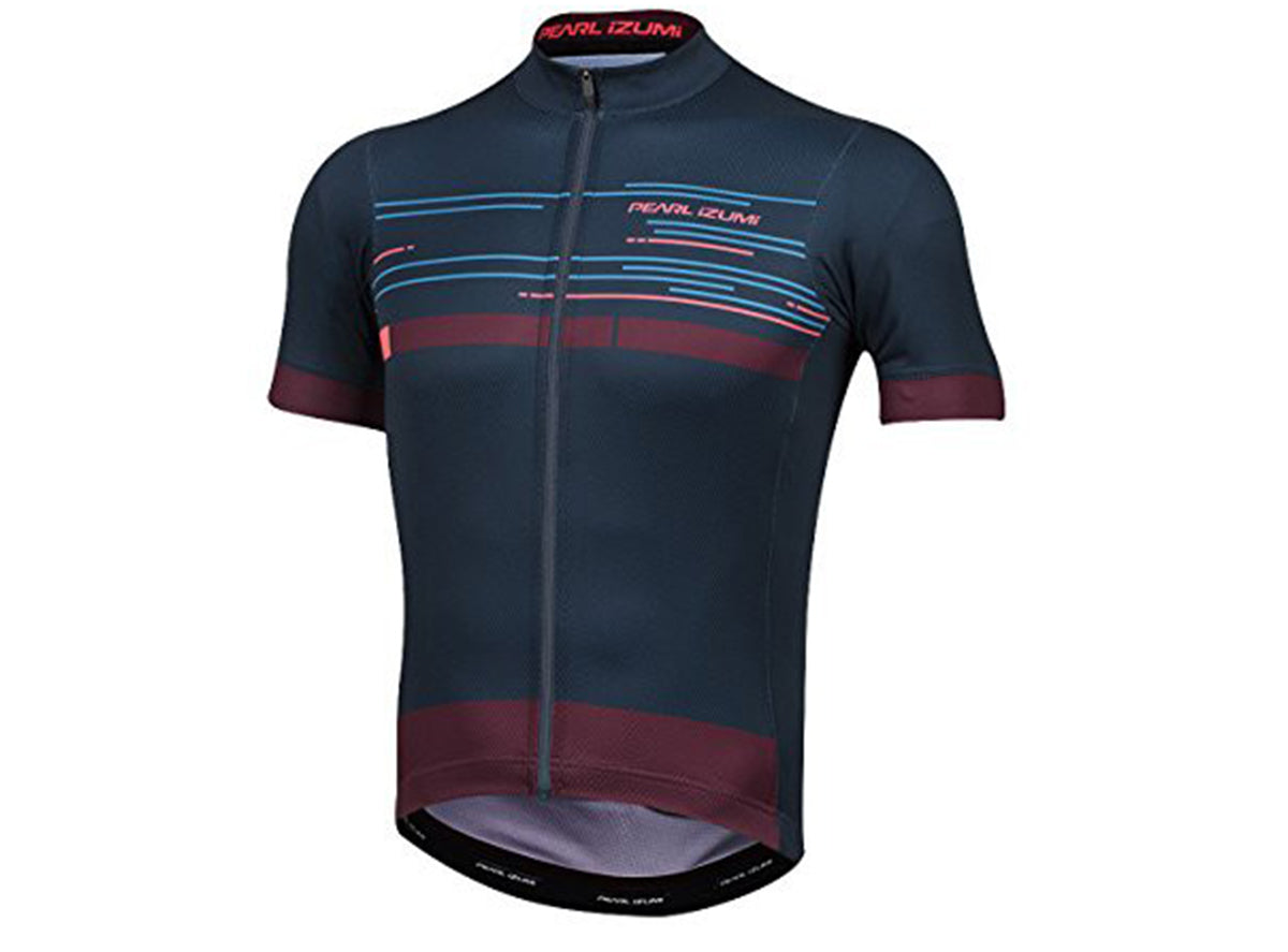 Pearl Izumi Elite Escape Graphic Short Sleeve Road Jersey - Port-Midnight Navy Tidal