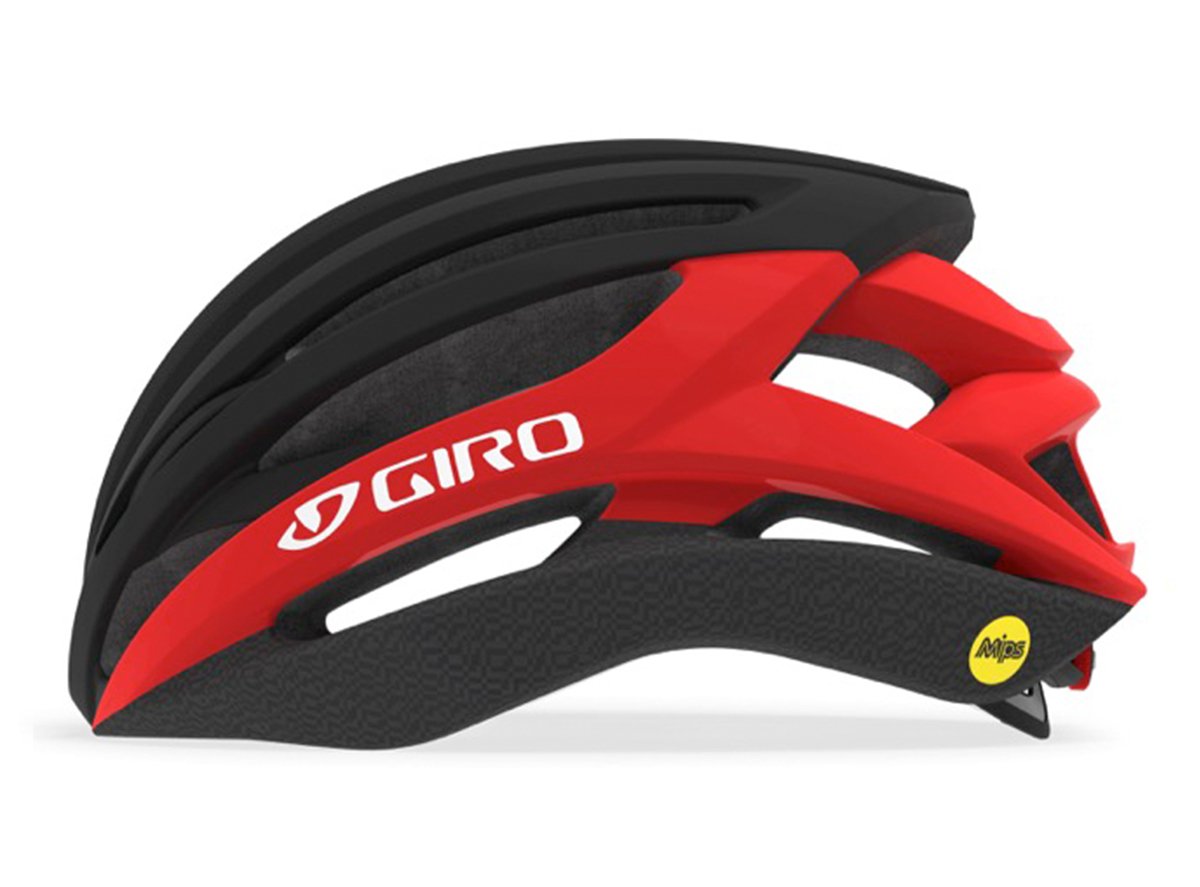 Giro Syntax MIPS Road Helmet - Matt Black-Bright Red