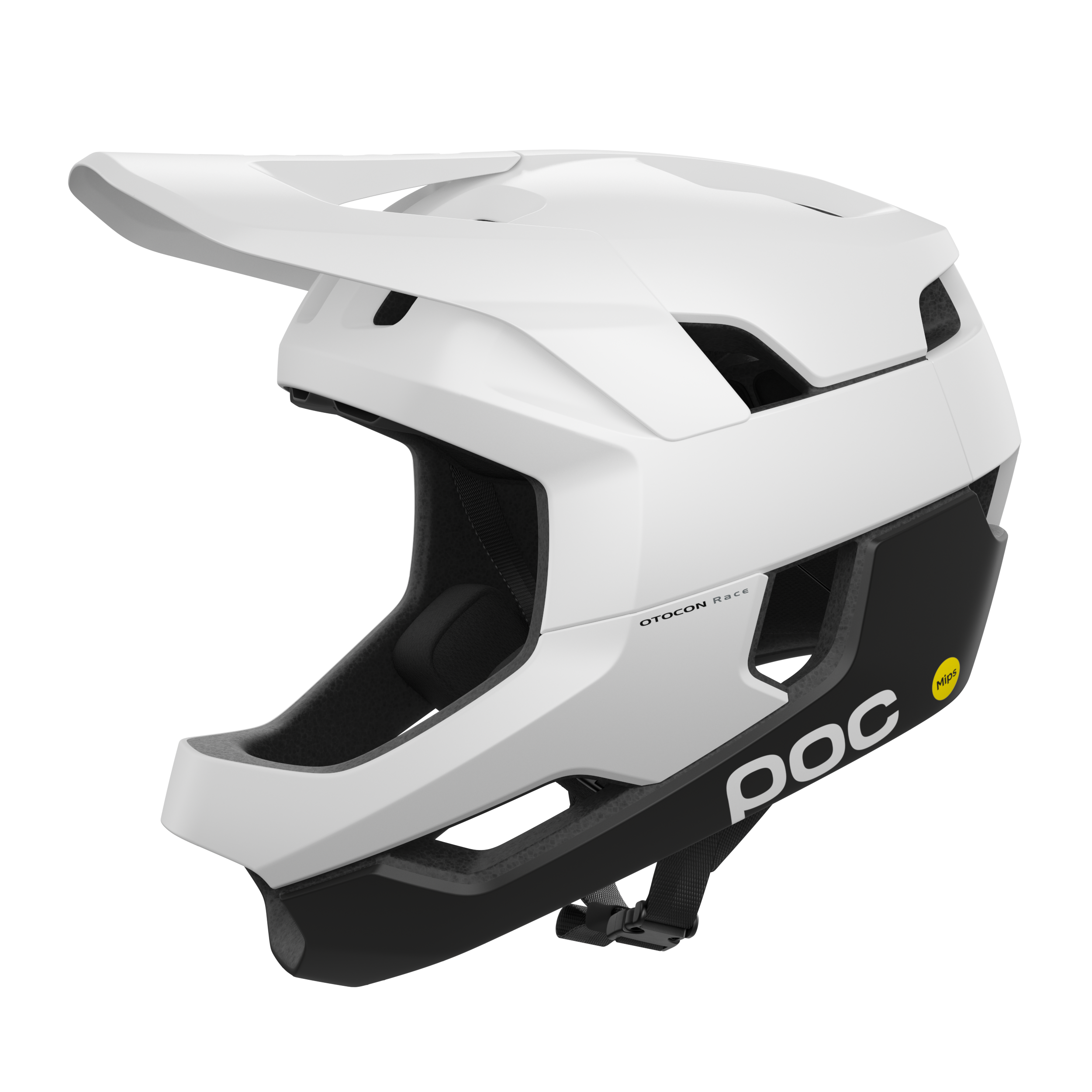 POC Otocon Race MIPS Full Face Helmet - Hydrogen White-Uranium Black Matt