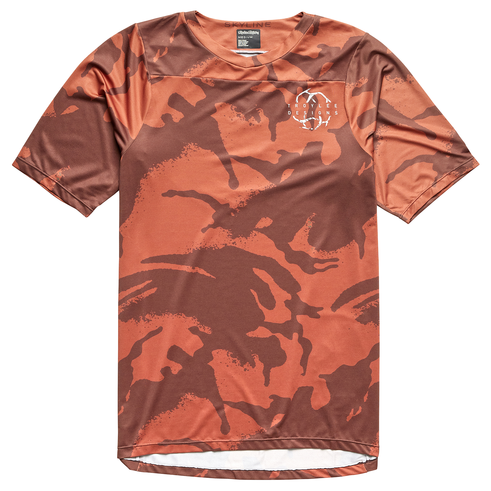 Troy Lee Designs Skyline Short Sleeve MTB Jersey - Shadow Camo - Brick