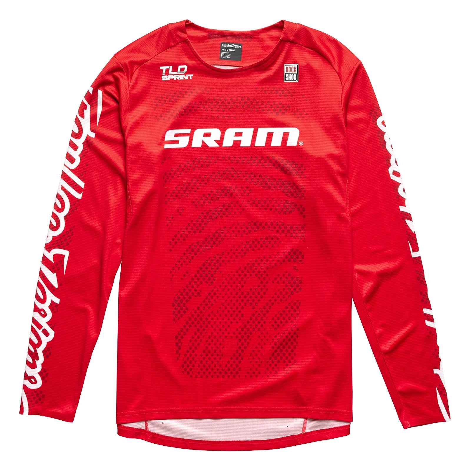 Troy Lee Designs Sprint Long Sleeve MTB Jersey - SRAM Shifted - Fiery Red