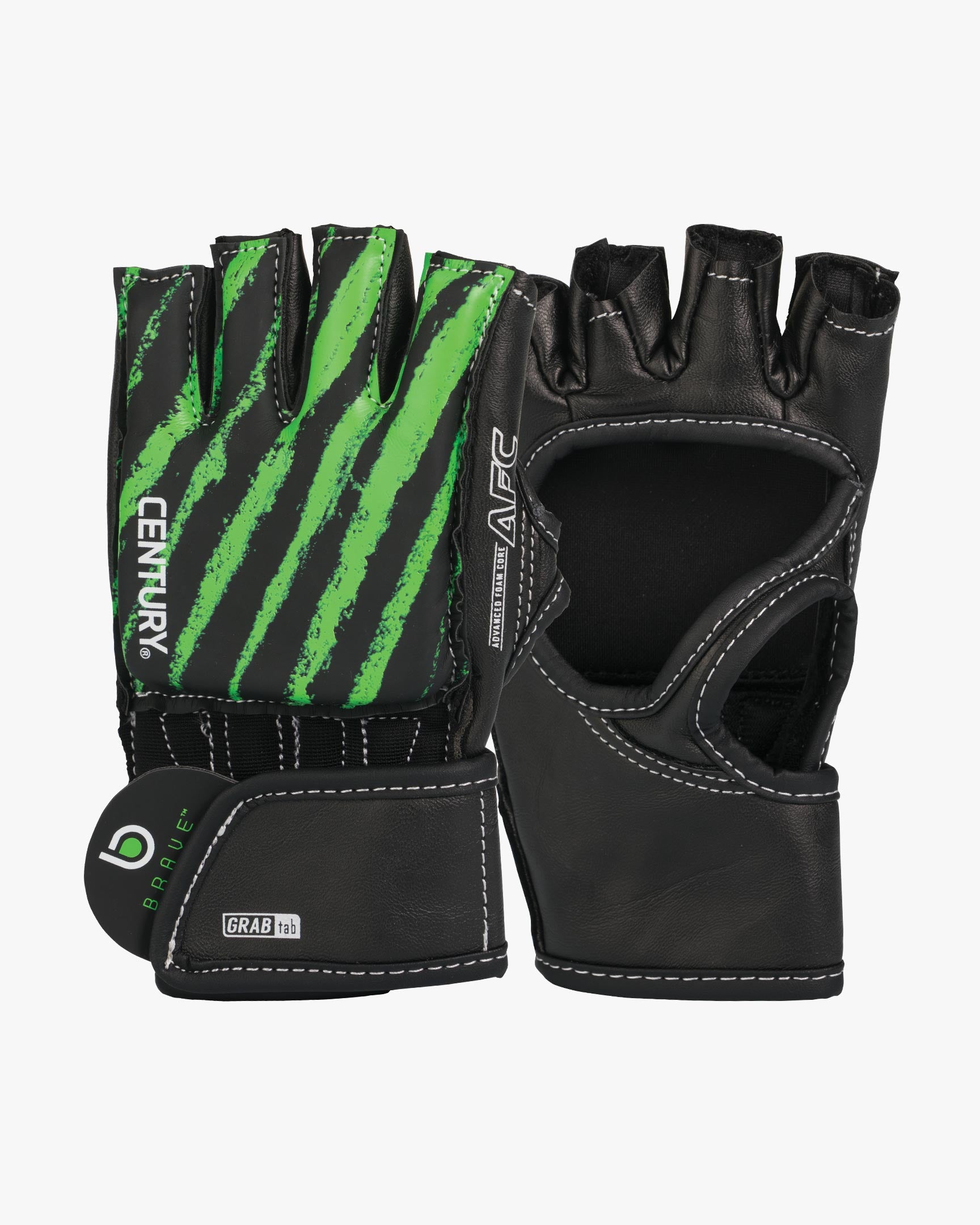 Brave Youth Open Palm Glove - Black/Green