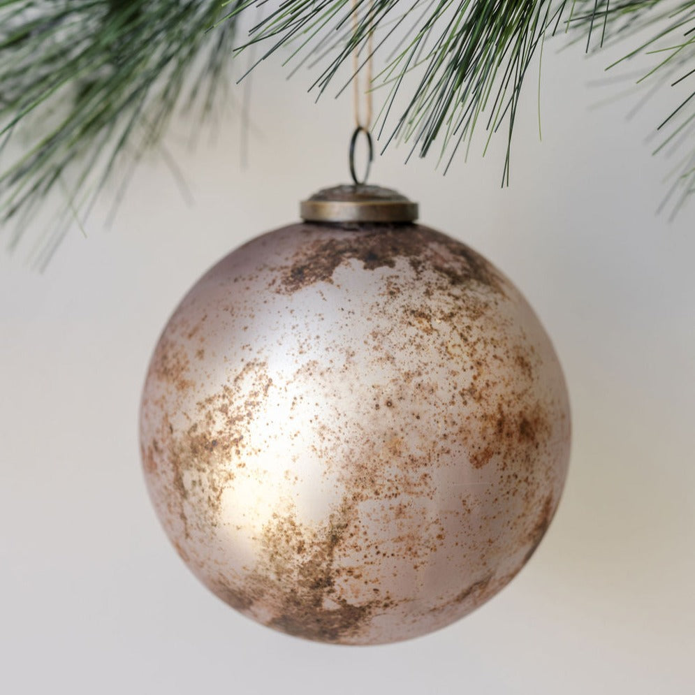 5" Mercury Marble Glass Ornament