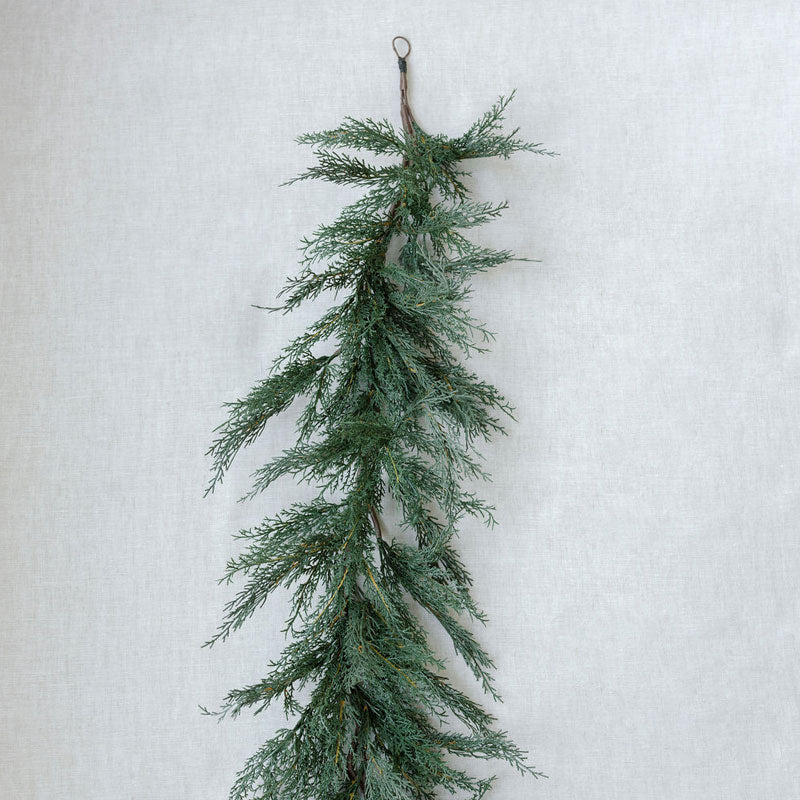 9' Faux Cedar Garland Evergreen