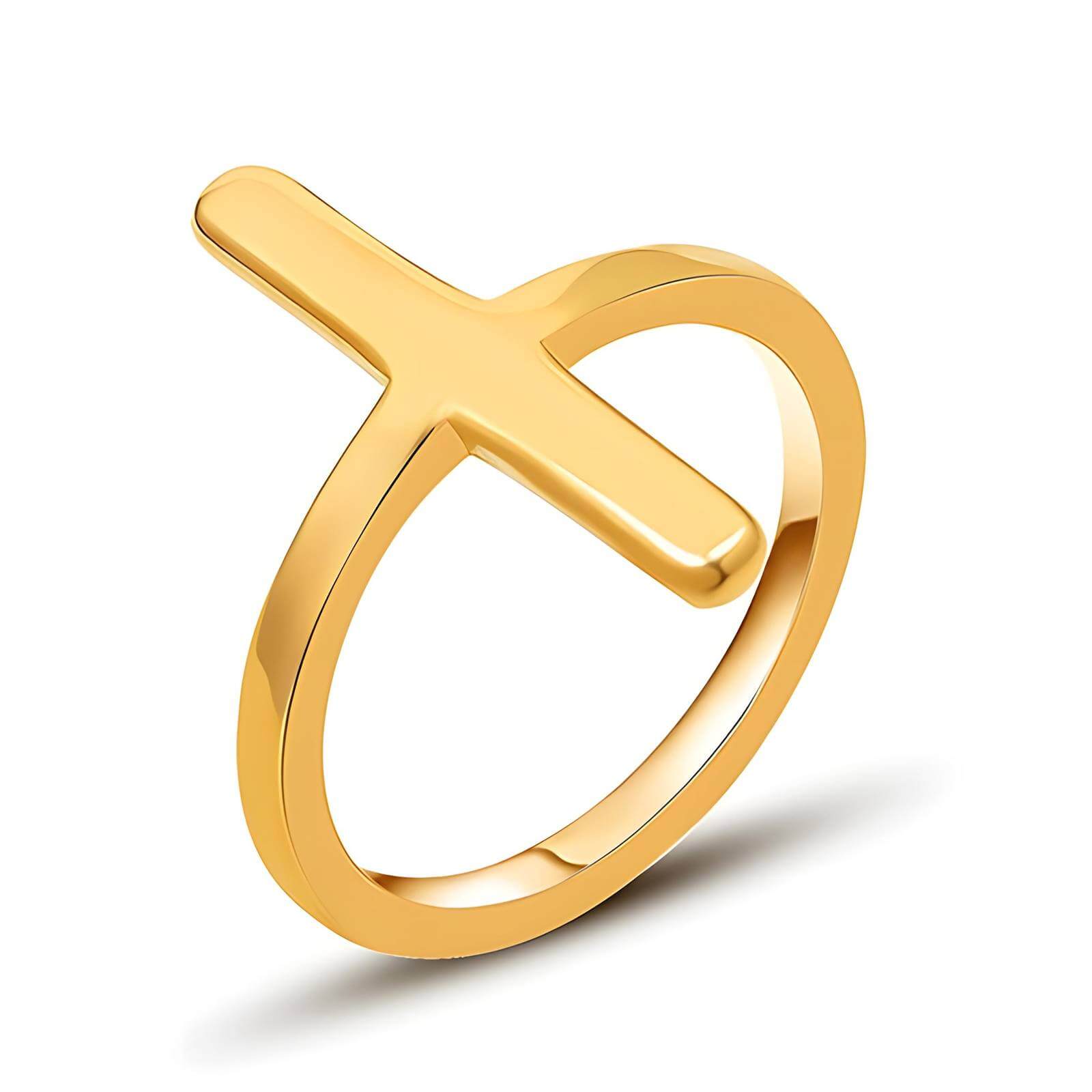 Gold Cross Ring