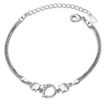 Silver Kitty Chain Bracelet