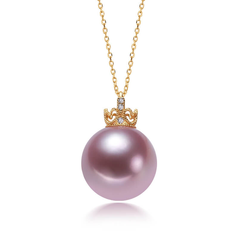 Crown Pearl Pendant Necklace