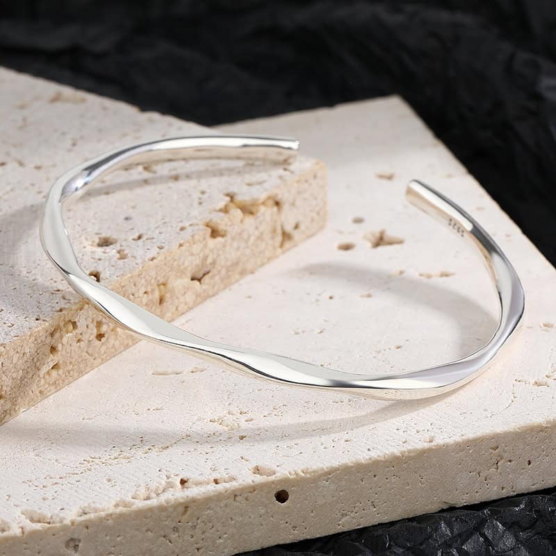 Silver Mobius Bracelet Simple Design