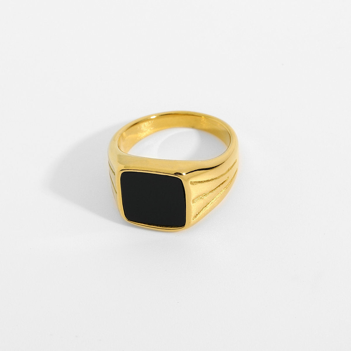 Trendy Gold Zircon Signet