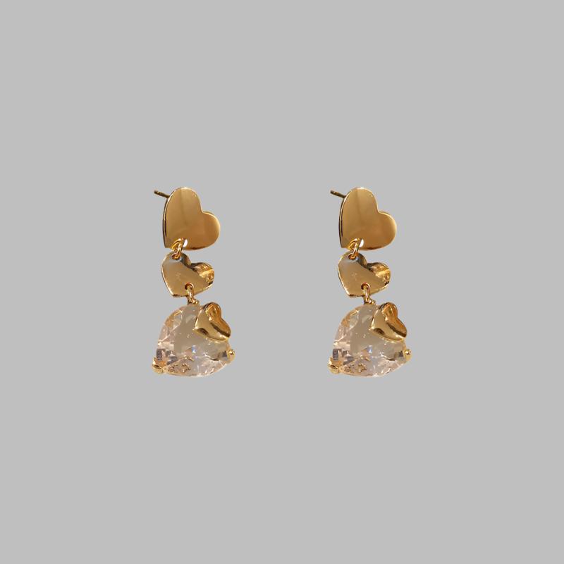 Crystal Heart Earrings