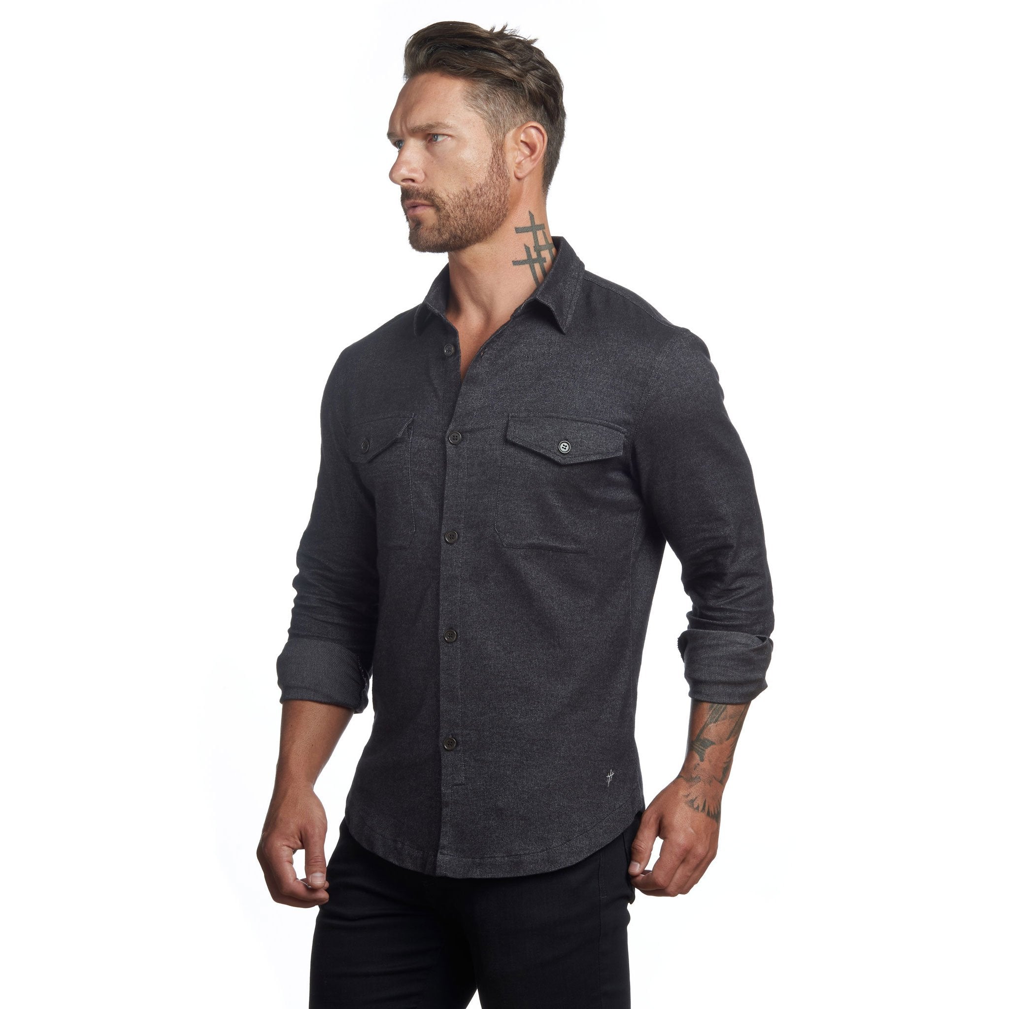 The Untucked Slim Fit Button-Up Shirt by WESTON JON BOUCHÉR