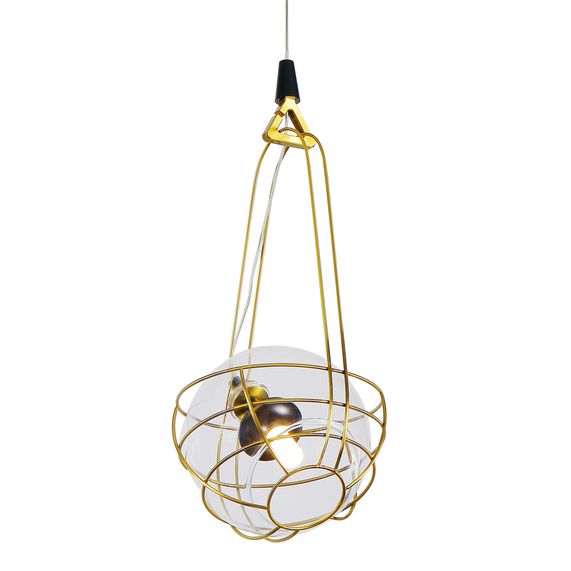 VONN Artisan Firenze VAP2151AB 8"" Integrated LED ETL Certified Height Adjustable Pendant with Glass Shade