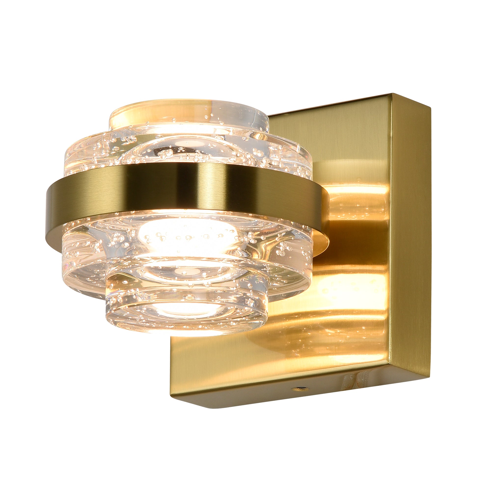 VONN Artisan Milano VAW1331AB 6"" 1-Light Integrated LED ETL Certified Wall Sconce, Antique Brass