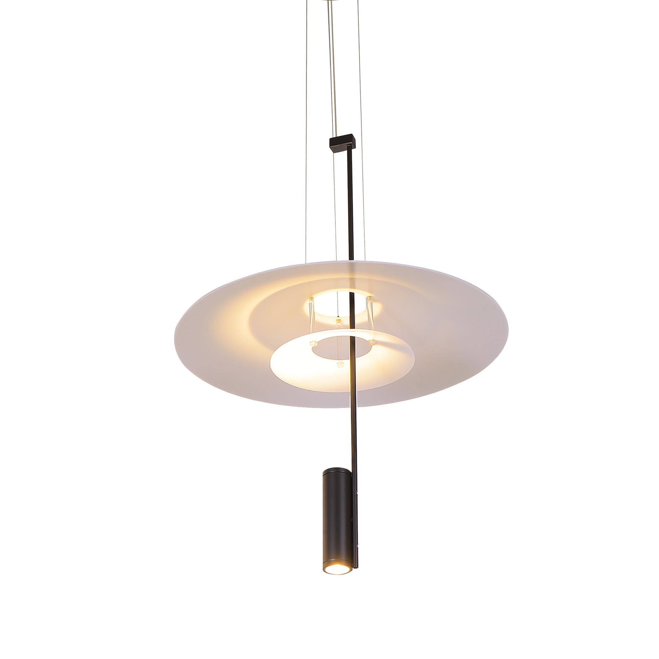 VONN Artisan Positano VAP2251BL 20"" Integrated LED ETL Certified Height Adjustable Pendant Light in Black