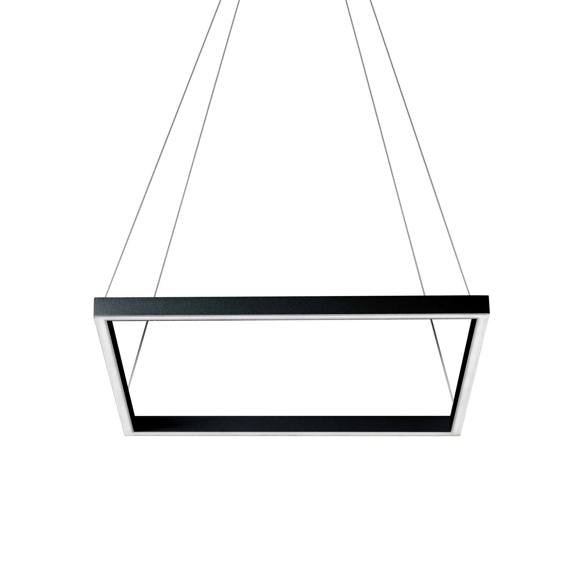 VONN Atria VMC31620BL 20"" Integrated LED ETL Certified Square Chandelier Pendant Height Adjustable Chandelier in Black