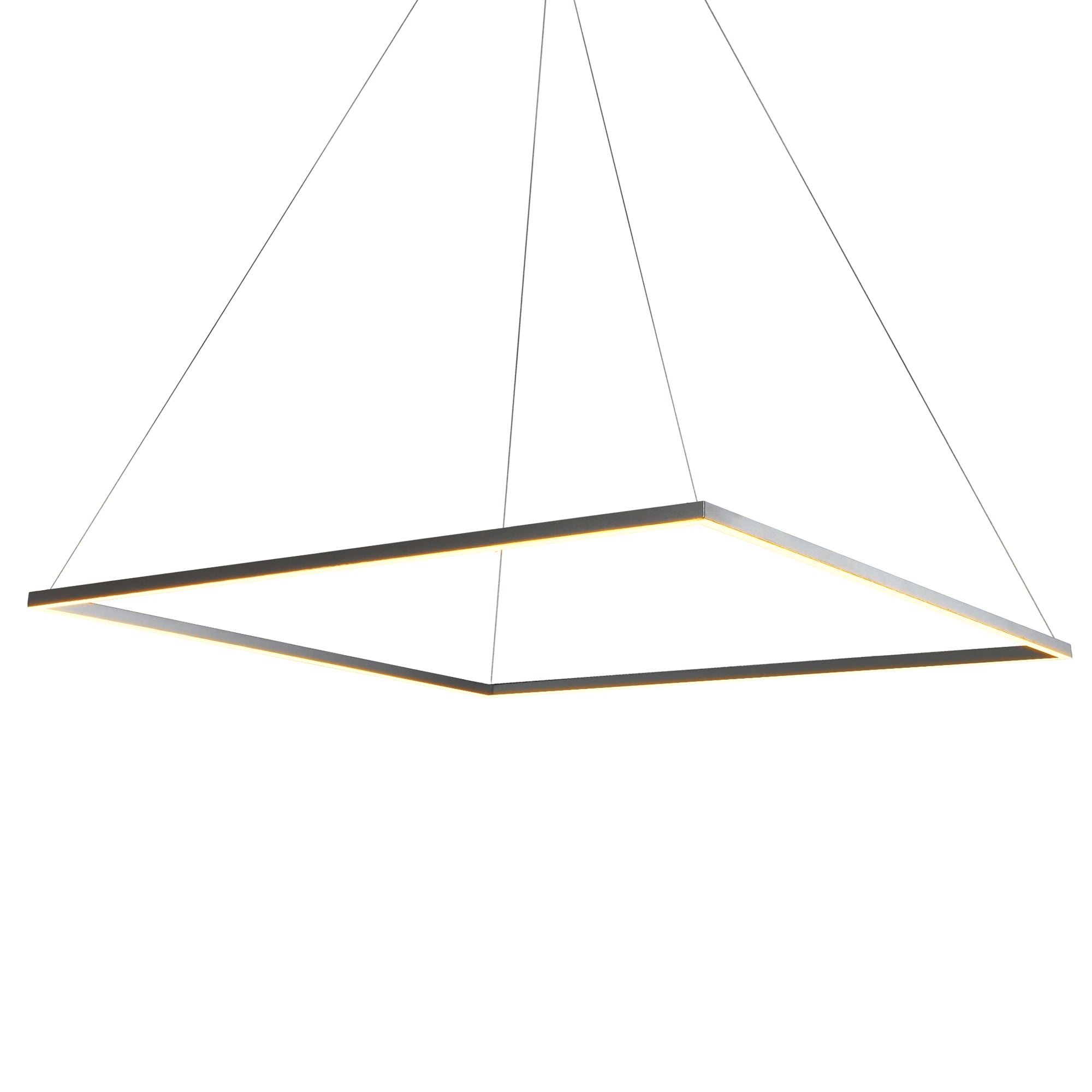 VONN Atria VMC35512AL 51"" ETL Certified Integrated LED Square Chandelier Height Adjustable Pendant in Silver