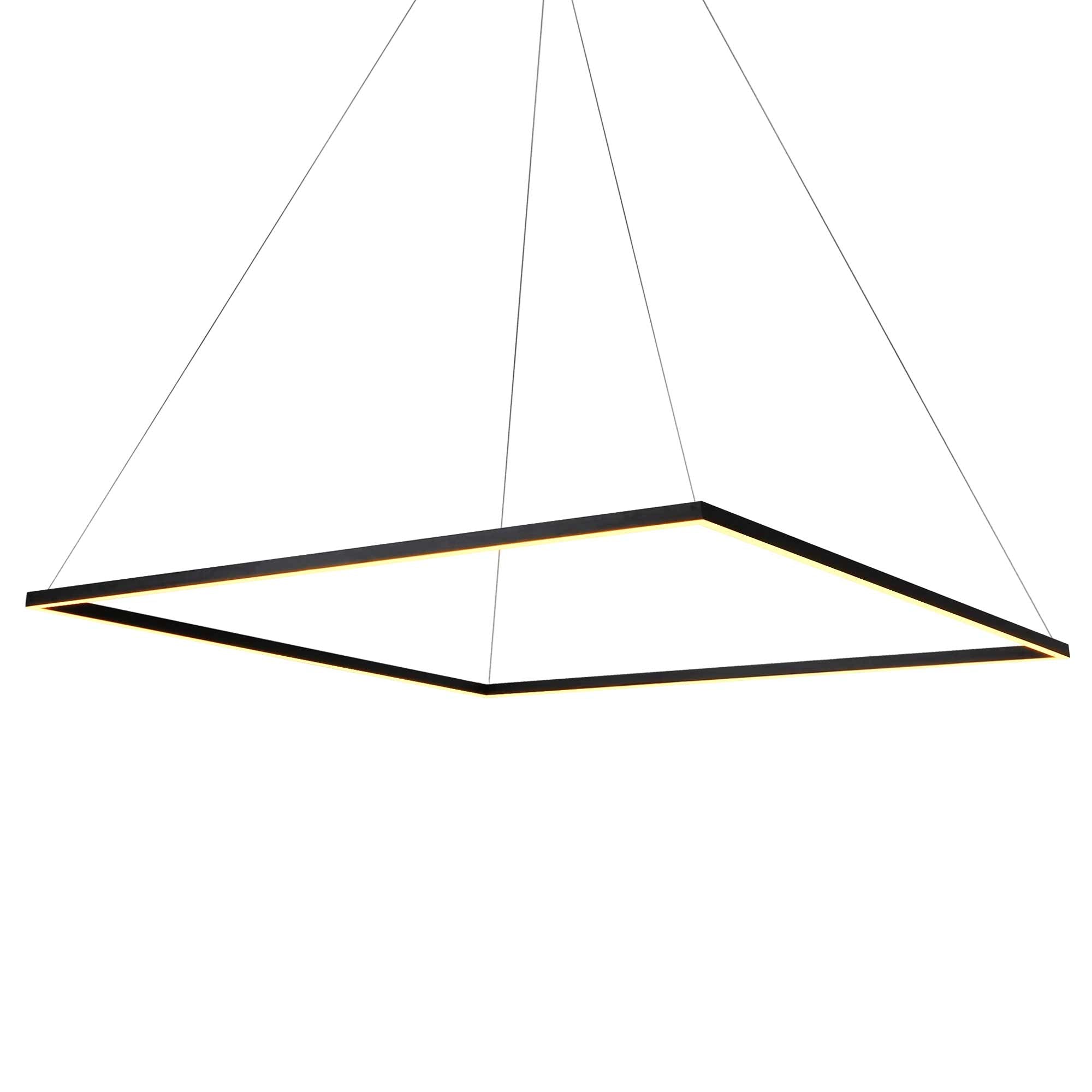 VONN Atria VMC35512BL 51"" ETL Certified Integrated LED Square Chandelier Height Adjustable Pendant in Black