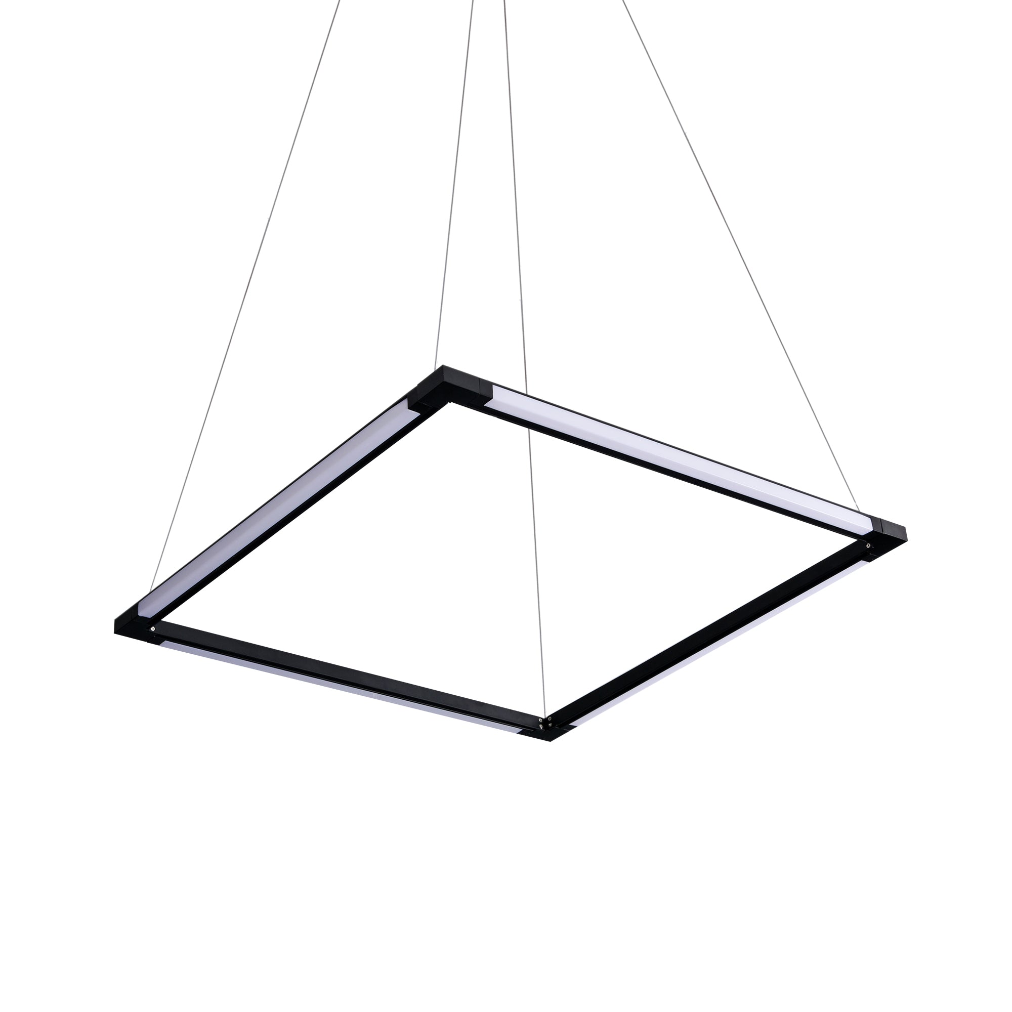 VONN Atria VRC39104BL 24"" Integrated LED ETL Certified Height Adjustable Square Chandelier, 180 Rotation of Axes